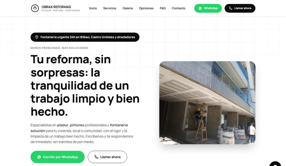 Página de inicio de obraxreformas.es